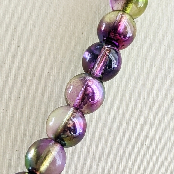 Volcano Beads And Volcano / Vitrail Pendant Necklace - Picture 5 of 8